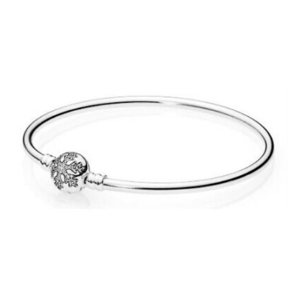 Pandora Unique Snowflake Moments Silver Bangle